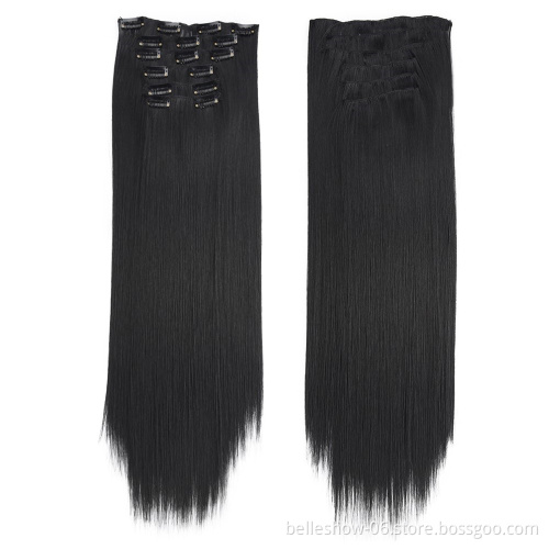 Xin Si  seamless  hair kinky synthetic natural hair kinky straight  clip in hair extensions